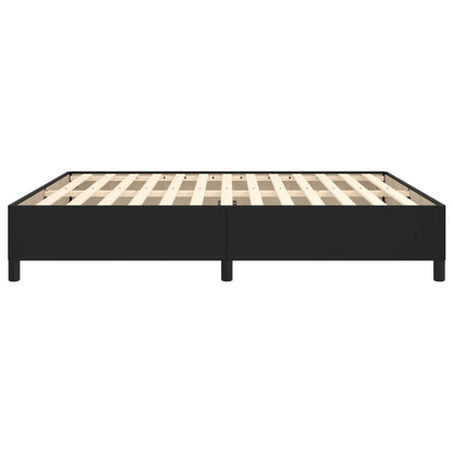 Bed frame black 160x200 cm artificial leather