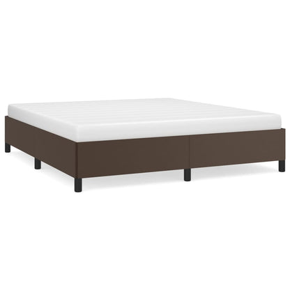 Bed frame brown 160x200 cm artificial leather