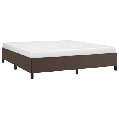Bed frame brown 160x200 cm artificial leather