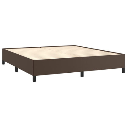 Bed frame brown 160x200 cm artificial leather