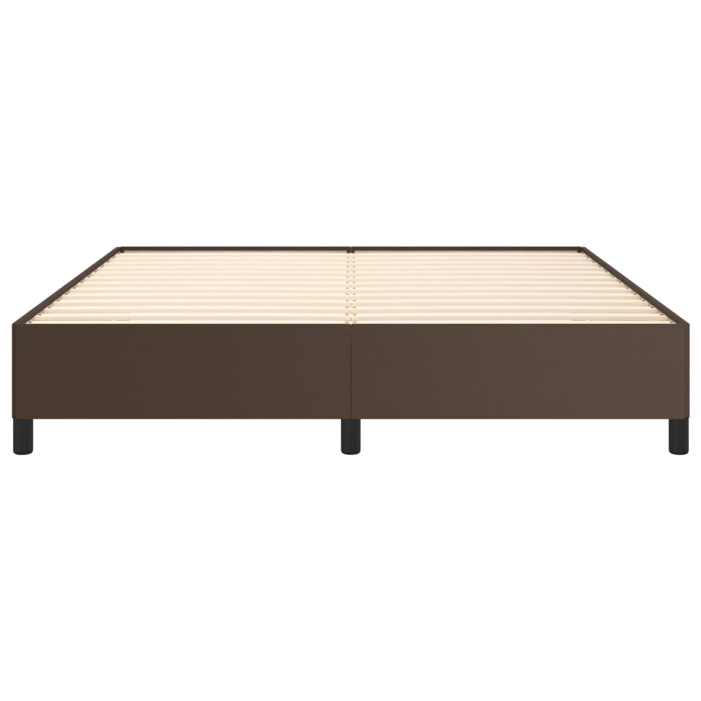 Bed frame brown 160x200 cm artificial leather