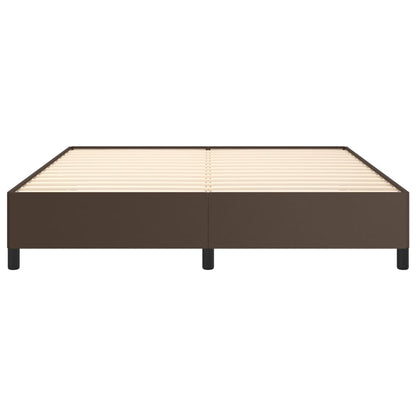 Bed frame brown 160x200 cm artificial leather