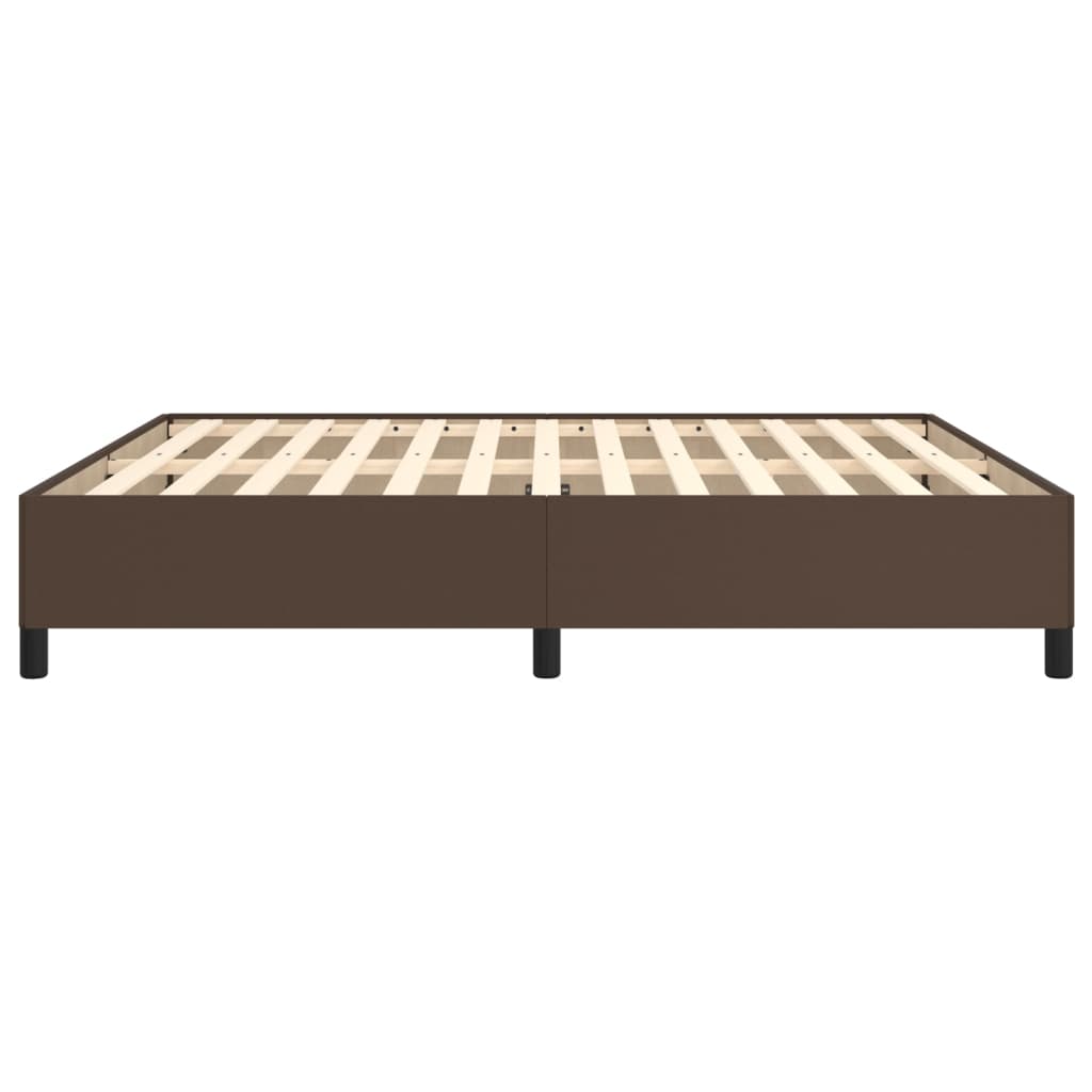 Bed frame brown 160x200 cm artificial leather