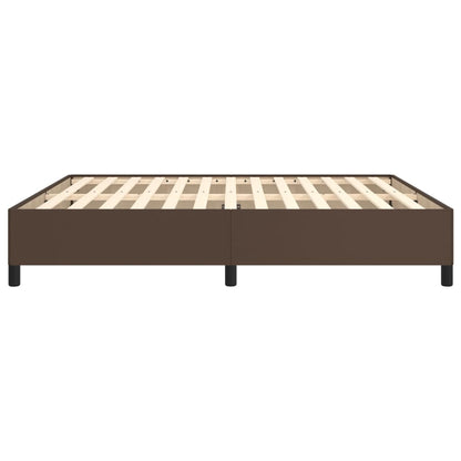 Bed frame brown 160x200 cm artificial leather