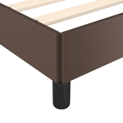 Bed frame brown 160x200 cm artificial leather