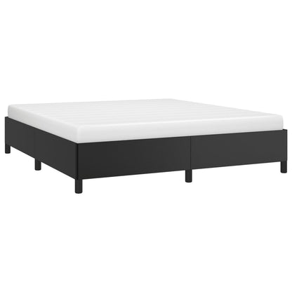 Bed frame black 180x200 cm artificial leather