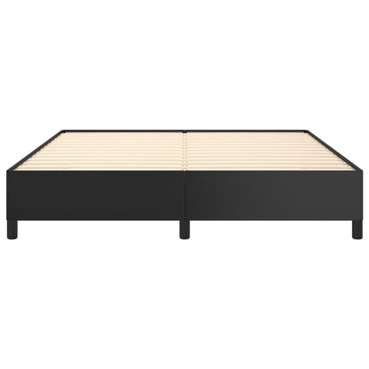 Bed frame black 180x200 cm artificial leather