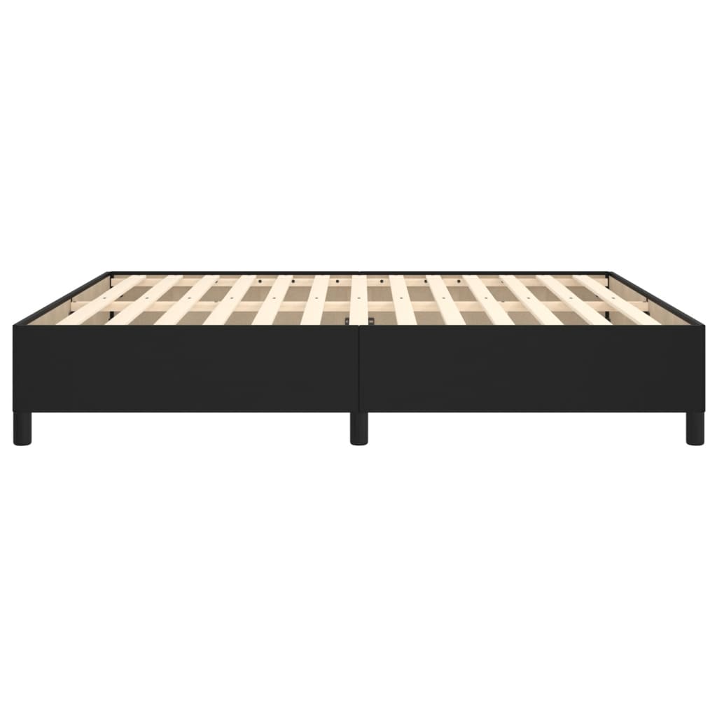 Bed frame black 180x200 cm artificial leather