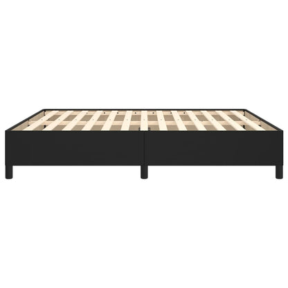 Bed frame black 180x200 cm artificial leather