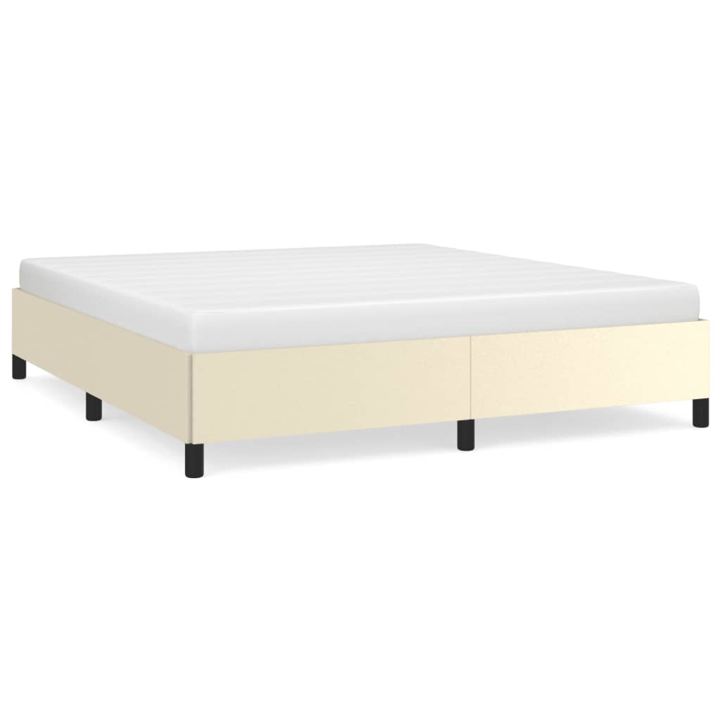 Bed frame cream 180x200 cm artificial leather