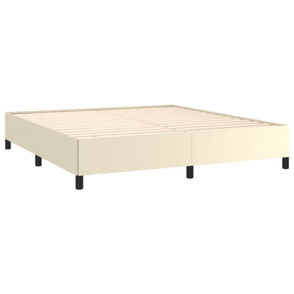 Bed frame cream 180x200 cm artificial leather