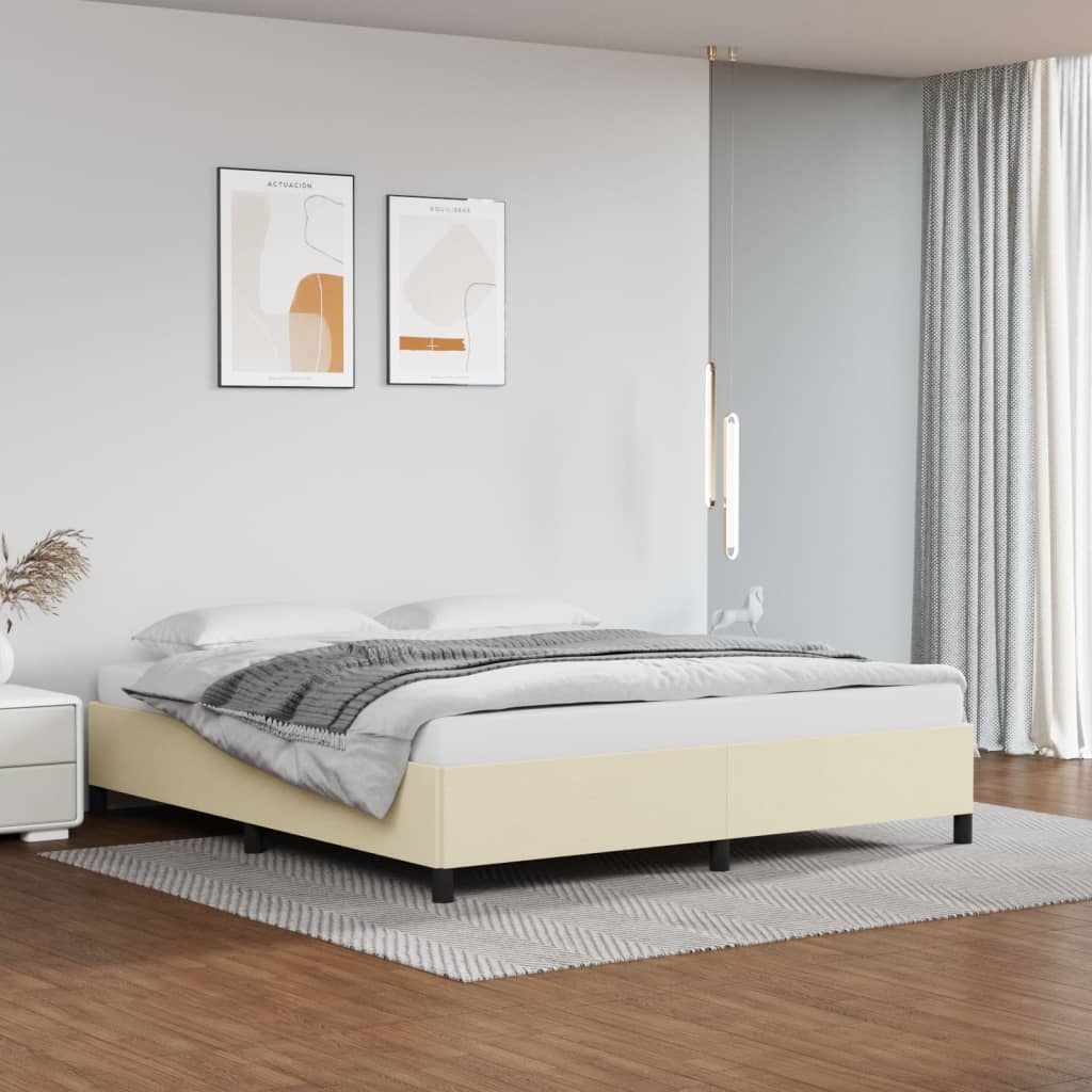 Bed frame cream 180x200 cm artificial leather