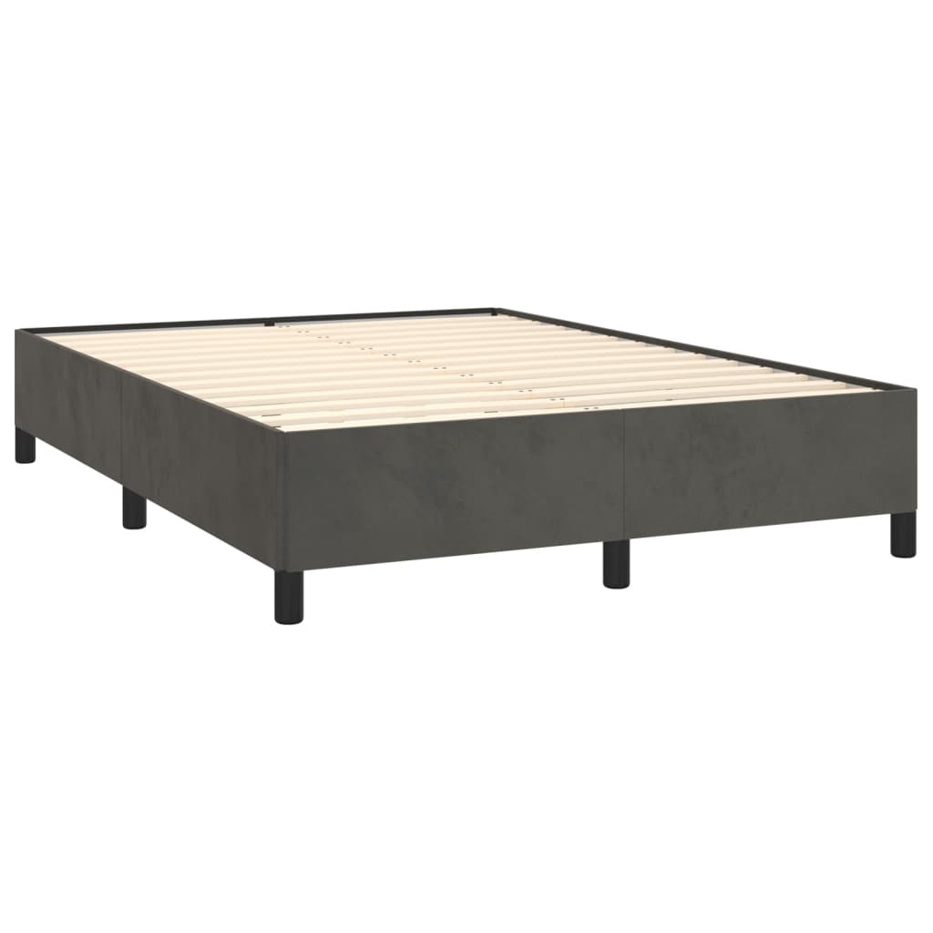 Bed frame dark grey 140x200 cm velvet