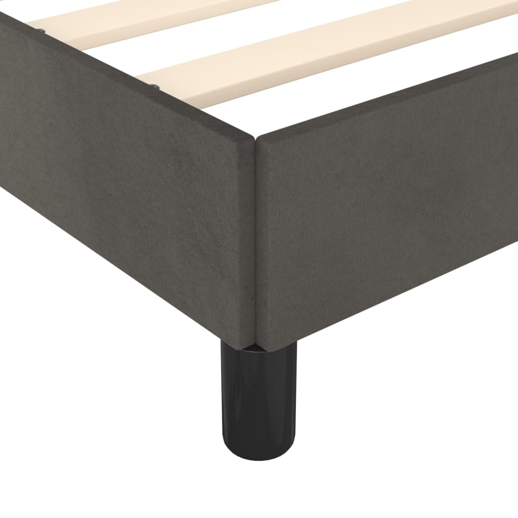 Bed frame dark grey 140x200 cm velvet