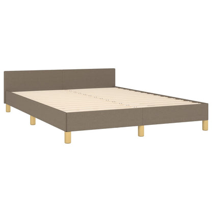 Bed frame with headboard taupe 140x200 cm fabric