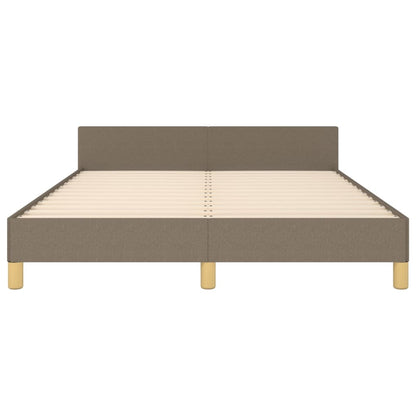 Bed frame with headboard taupe 140x200 cm fabric