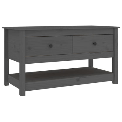 Coffee table grey 102x49x55 cm solid pine