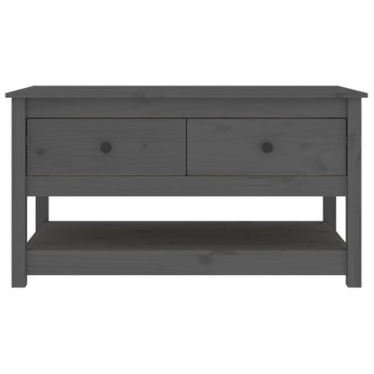 Coffee table grey 102x49x55 cm solid pine