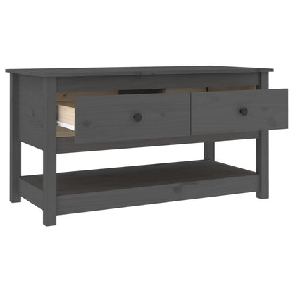 Coffee table grey 102x49x55 cm solid pine