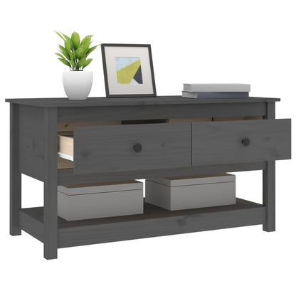 Coffee table grey 102x49x55 cm solid pine