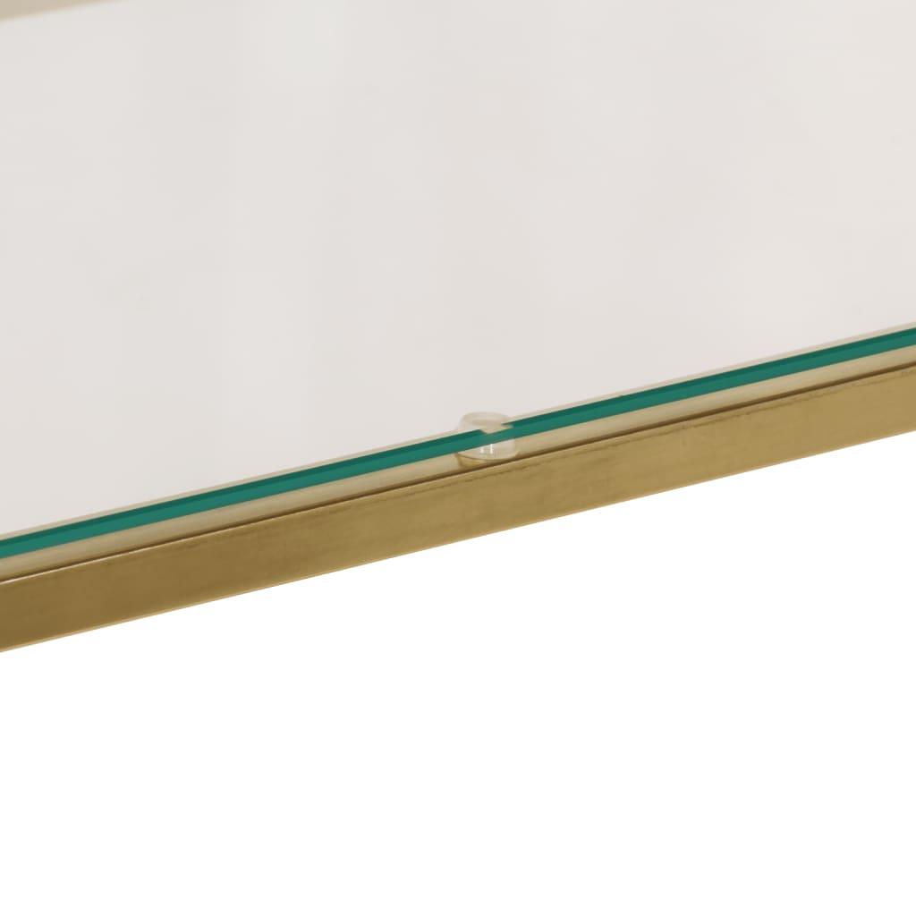 Konzolni stol Zlatni nehrđajući čelik i kaljeno staklo