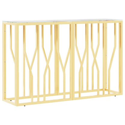 Konsolentisch 110x30x70 cm Edelstahl und Glas