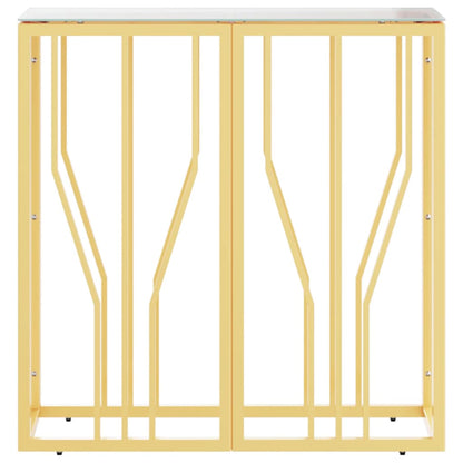 Konsolentisch Golden 70x30x70 cm Edelstahl und Glas