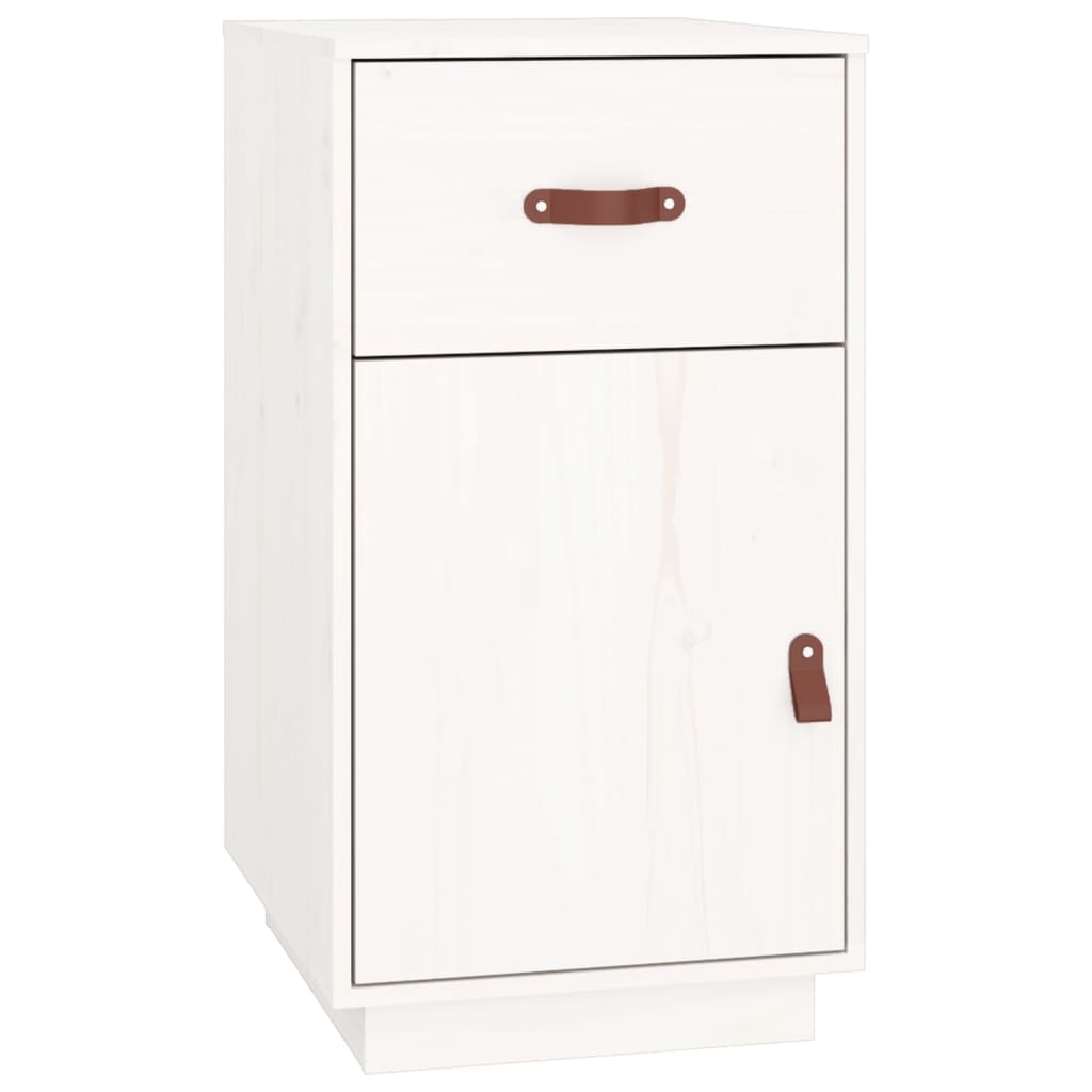 Desk cabinet white 40x50x75 cm solid pine