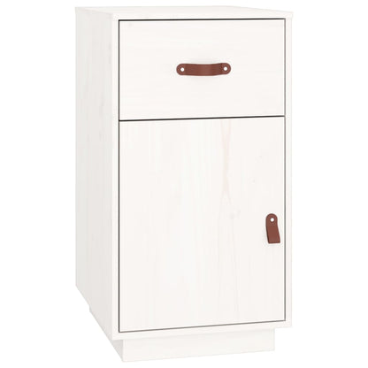 Desk cabinet white 40x50x75 cm solid pine