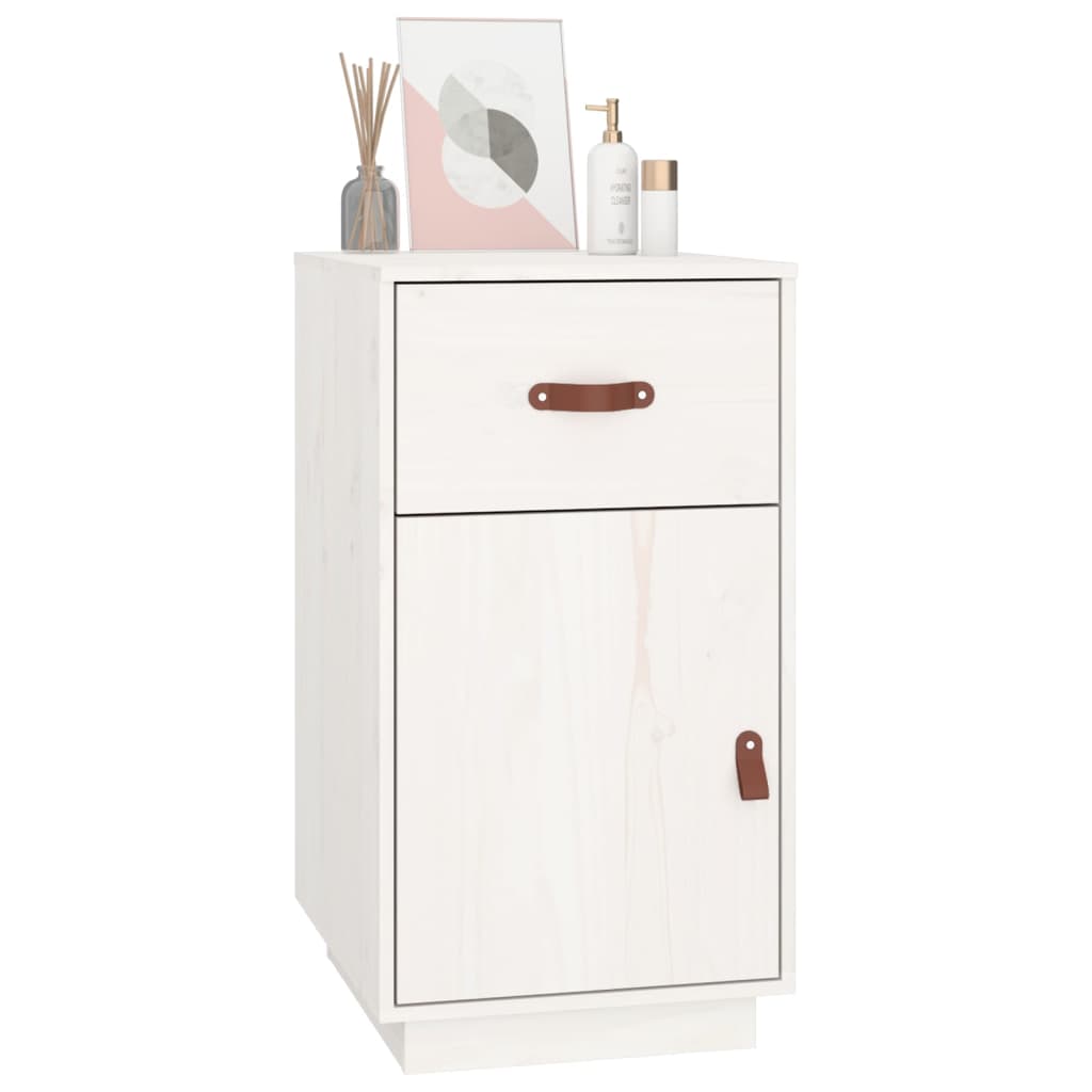 Desk cabinet white 40x50x75 cm solid pine