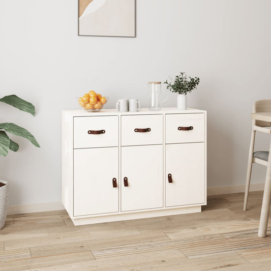Sideboard white 100x40x75 cm solid pine