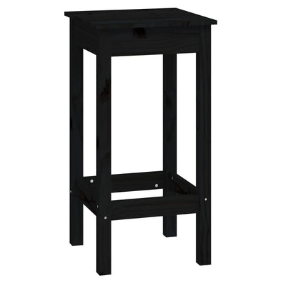 9-piece bar set black solid pine