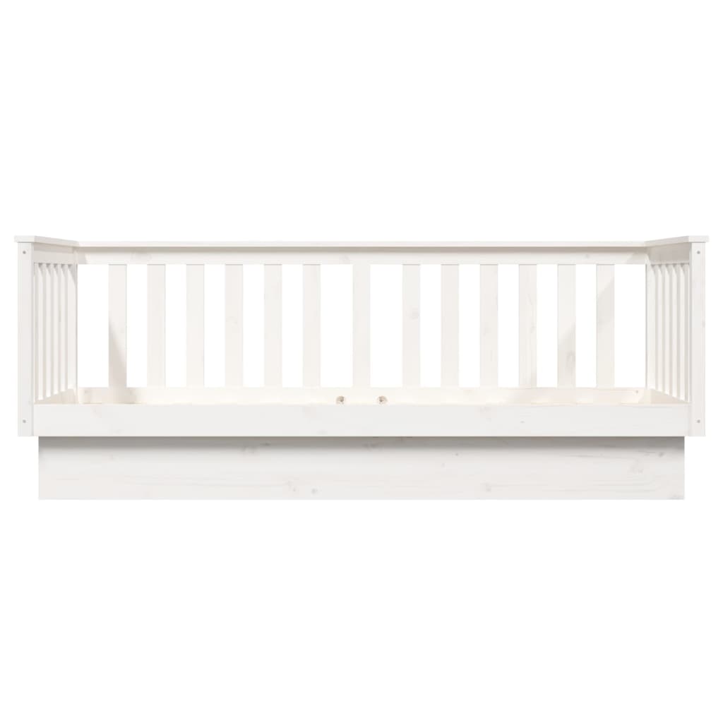 Tagesbett ohne Matratze Weiß 90x190 cm Massivholz Kiefer