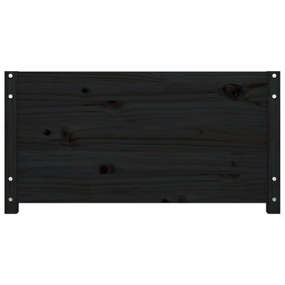 Krevet crni 75x190 cm puno borovo drvo