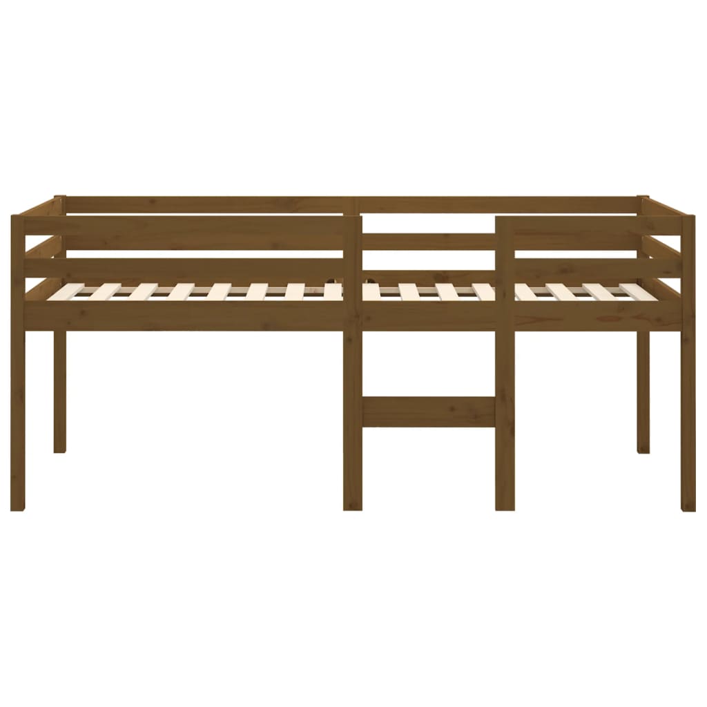 Loft bed honey brown 90x200 cm solid pine wood