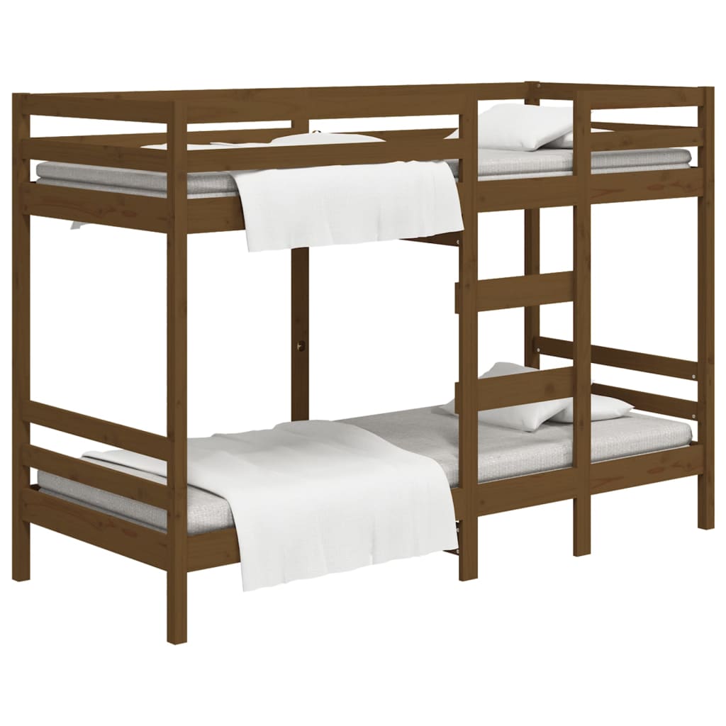Bunk bed honey brown 90x200 cm solid pine wood