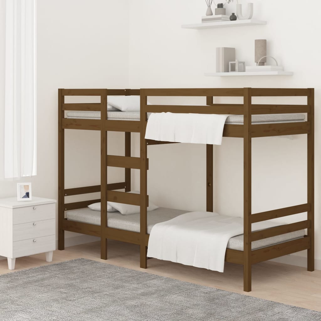 Bunk bed honey brown 90x200 cm solid pine wood