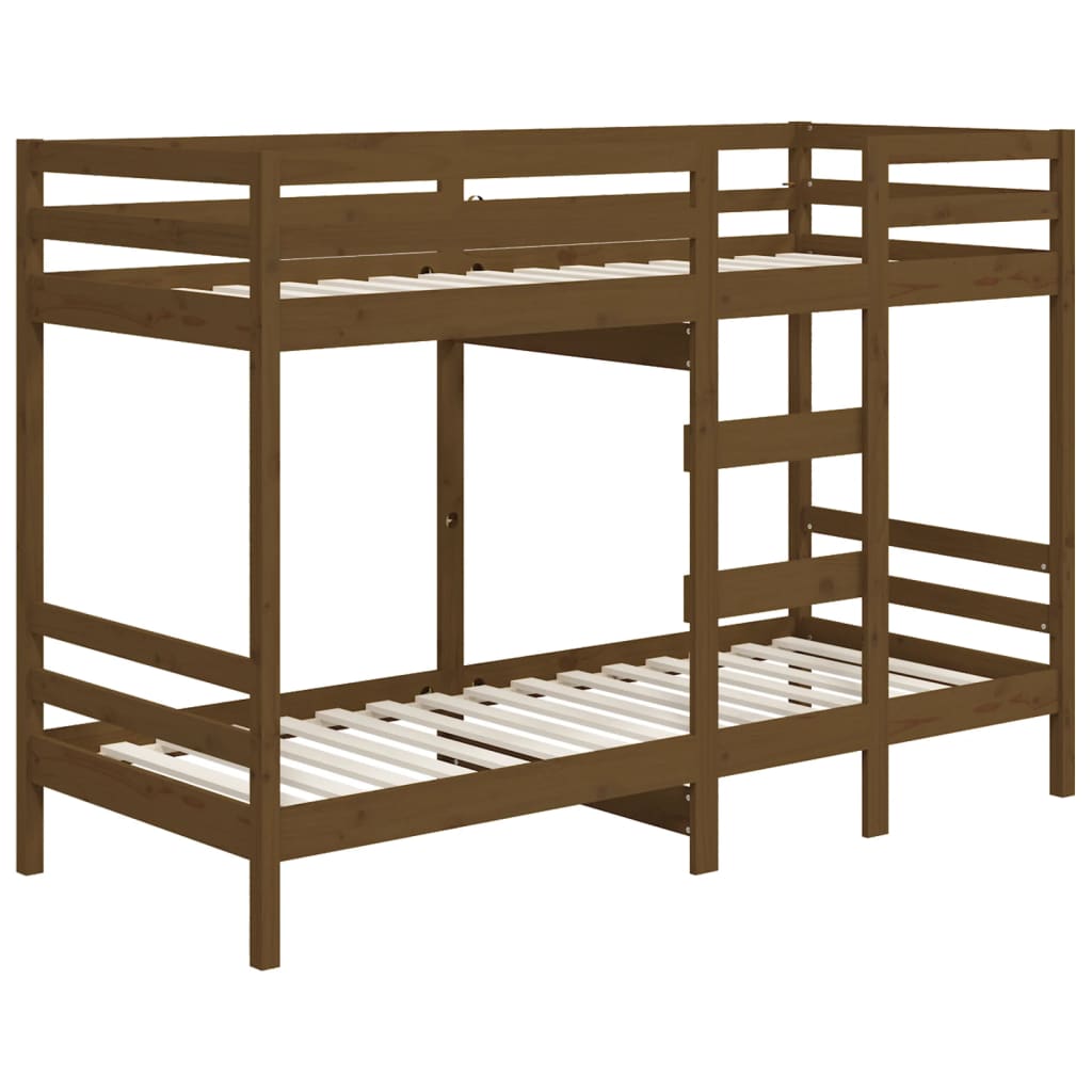 Bunk bed honey brown 90x200 cm solid pine wood