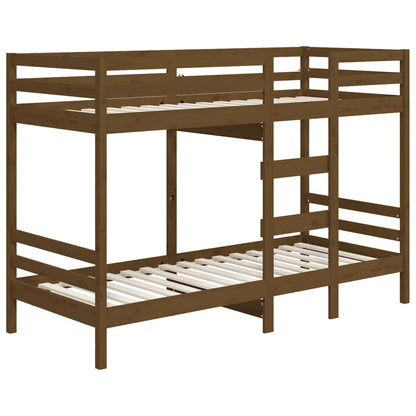 Bunk bed honey brown 90x200 cm solid pine wood