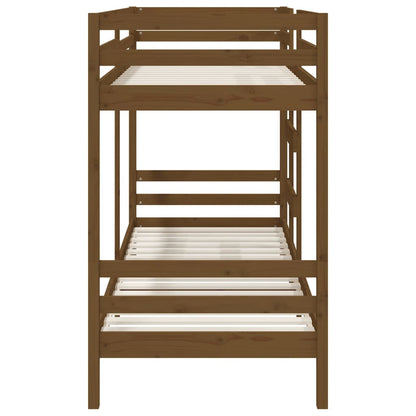 Bunk bed honey brown 90x200 cm solid pine wood