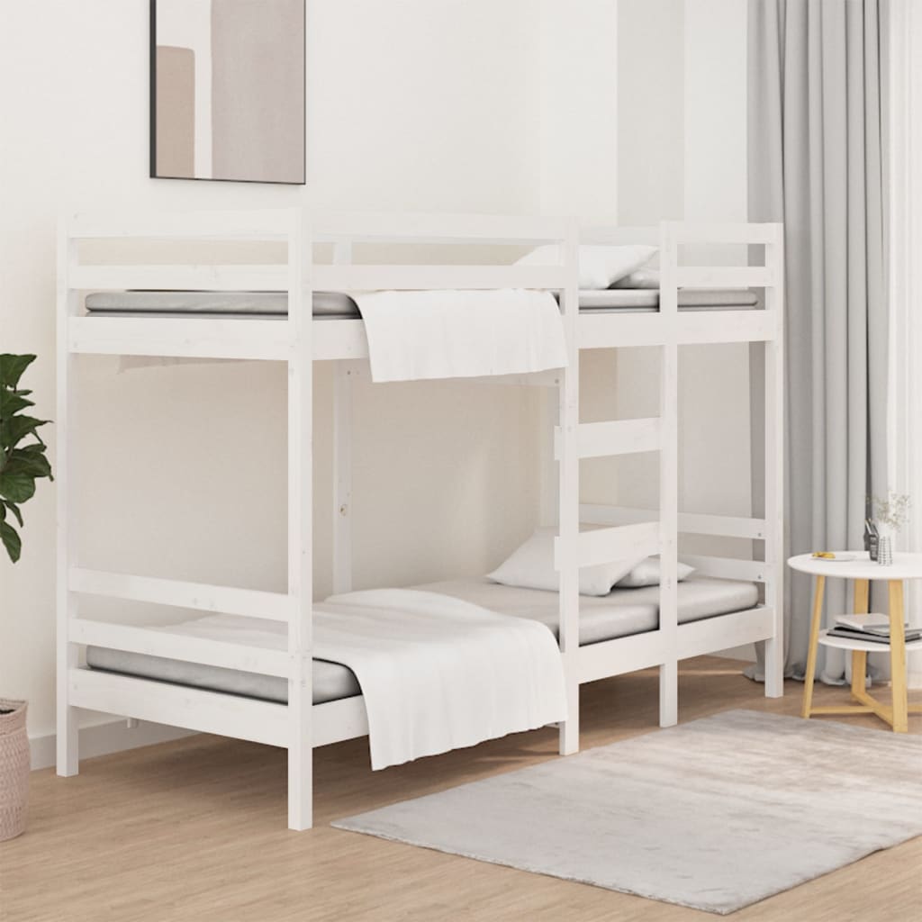 Bunk bed white 90x190 cm solid pine