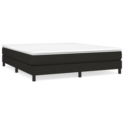 Bed frame black 160x200 cm fabric
