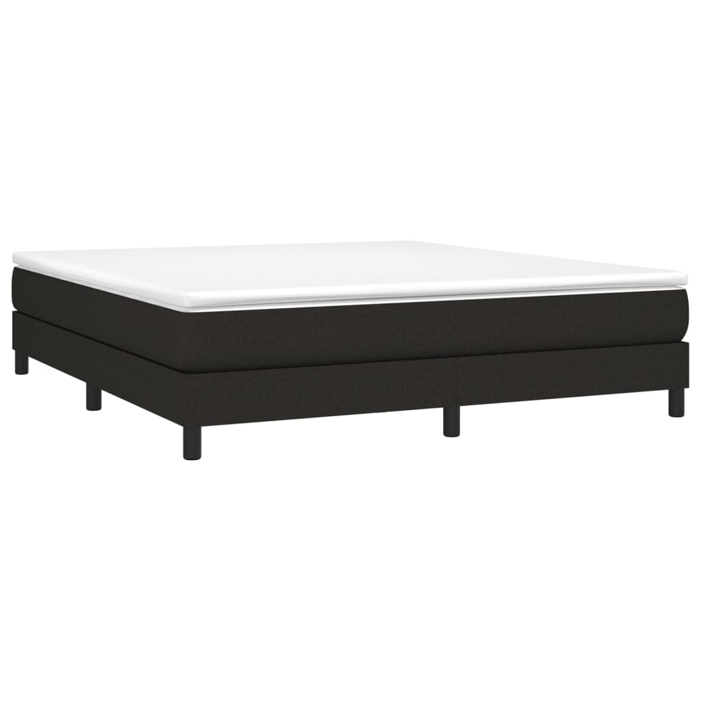 Bed frame black 160x200 cm fabric