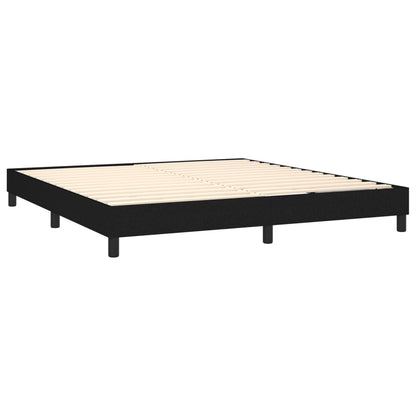 Bed frame black 160x200 cm fabric