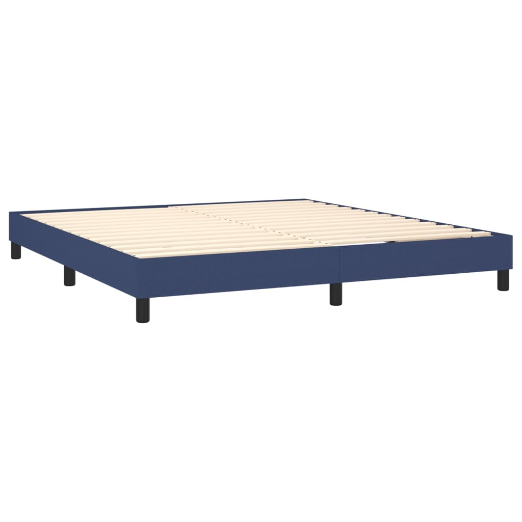 Bed frame blue 180×200 cm fabric