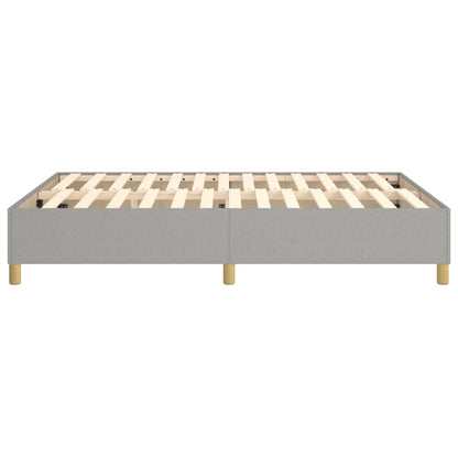 Bettgestell ohne Matratze Hellgrau 140x200 cm Stoff