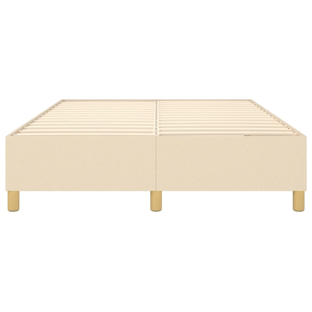 Bettgestell ohne Matratze Creme 140x200 cm Stoff