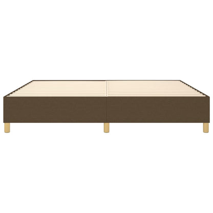 Bettgestell ohne Matratze Dunkelbraun 200x200 cm Stoff