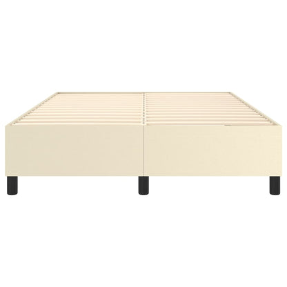 Bettgestell Creme 140x200 cm Kunstleder