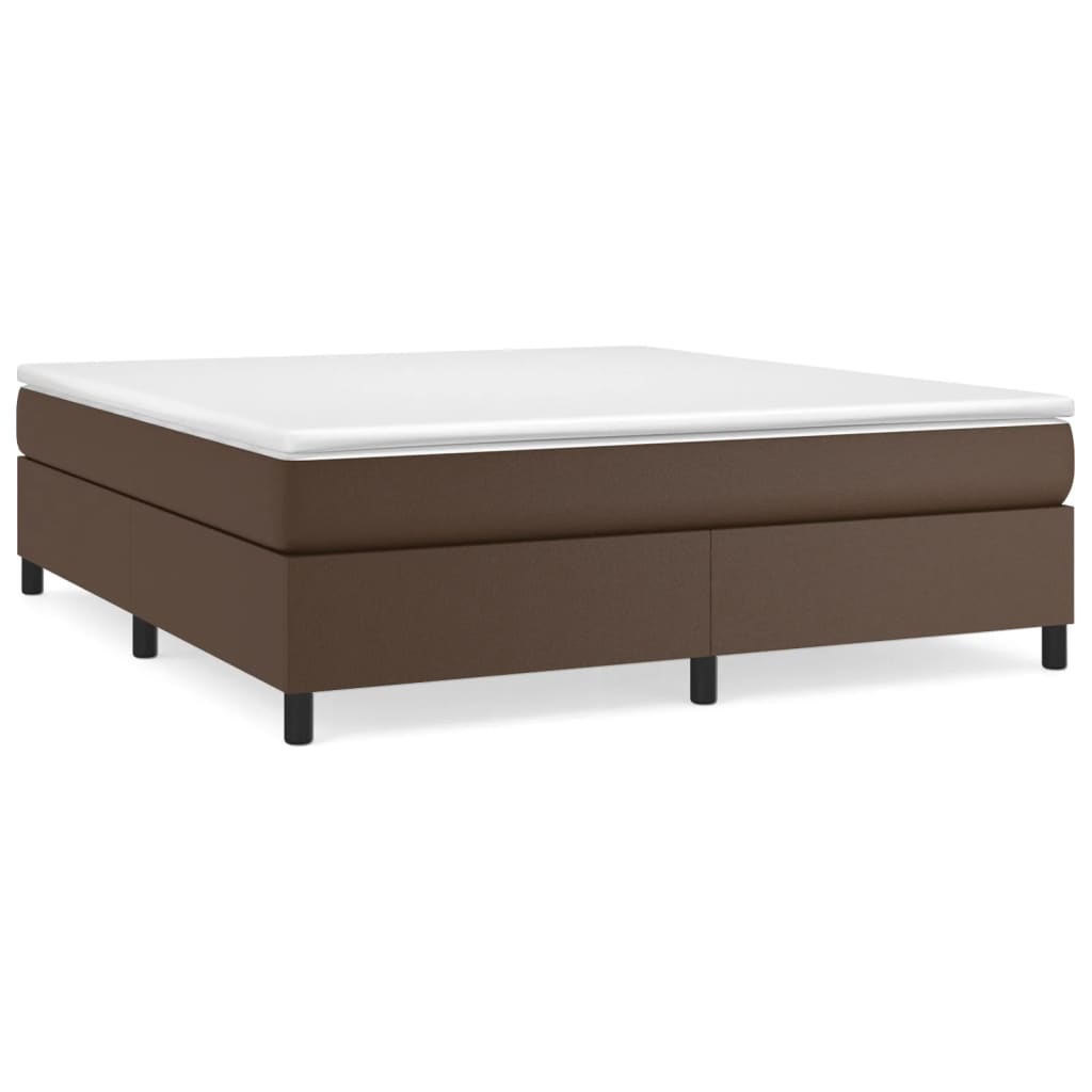 Bed frame brown 160x200 cm artificial leather